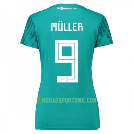 Koszulka Niemcy Müller 9 Damska Mistrzostwa Świata 2018 Wyjazdowe Stroje Piłkarskie